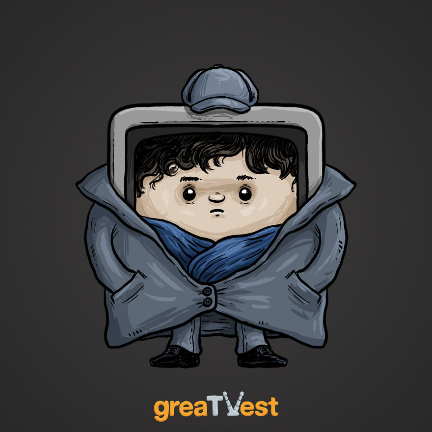 I Drew Famous TV Characters In A Shape Of A TV