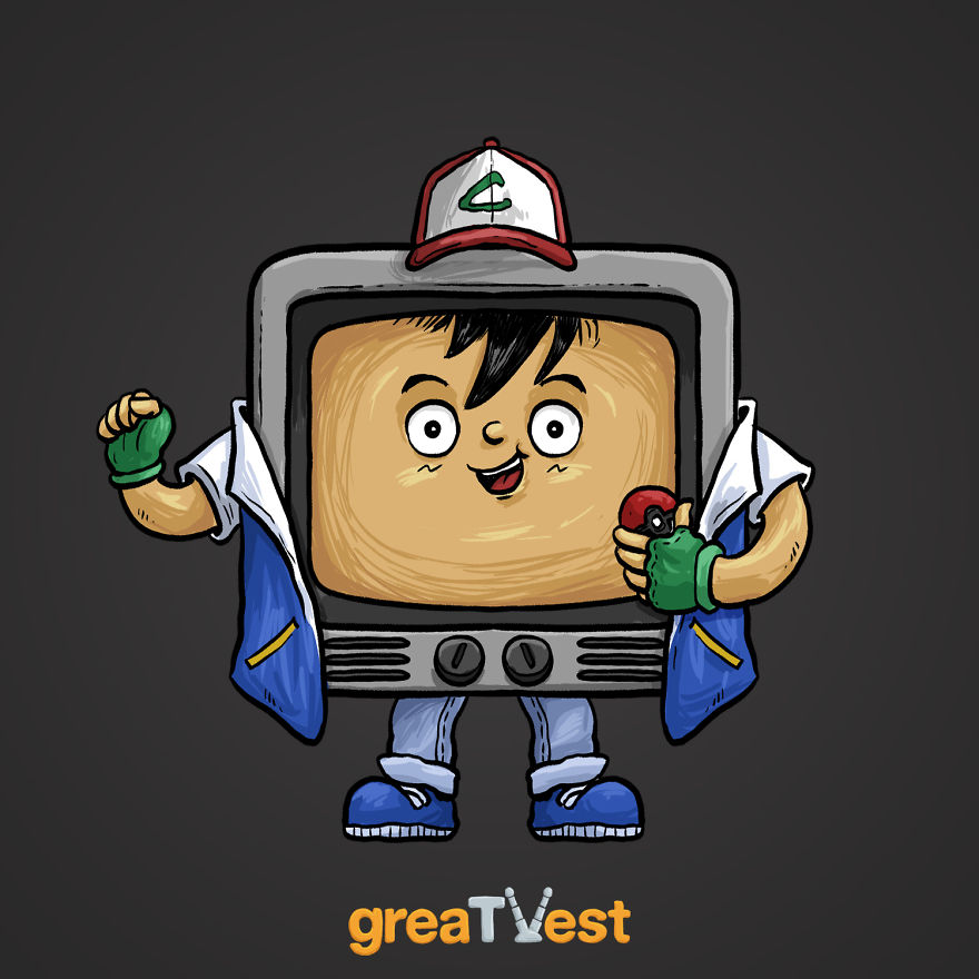 I Drew Famous TV Characters In A Shape Of A TV