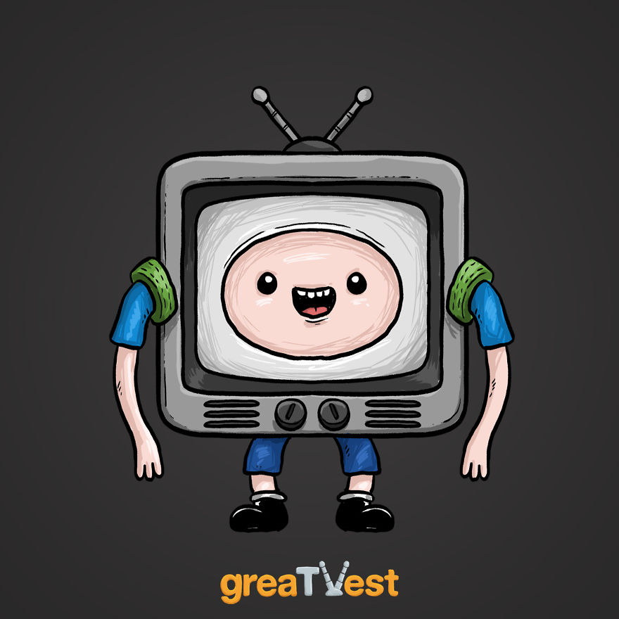 I Drew Famous TV Characters In A Shape Of A TV