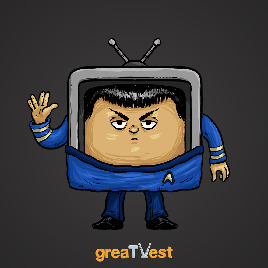 I Drew Famous TV Characters In A Shape Of A TV