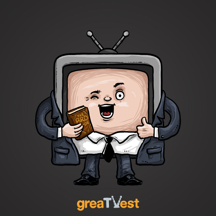 I Drew Famous TV Characters In A Shape Of A TV