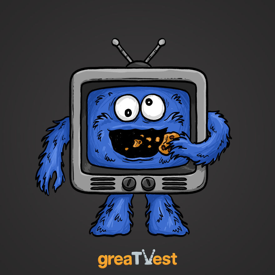 I Drew Famous TV Characters In A Shape Of A TV