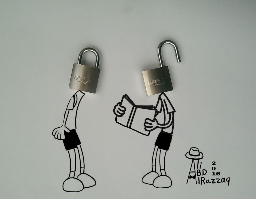 I Draw Interactive Illustrations Using Everyday Objects (Part 6)