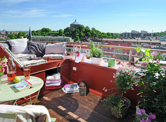 Sunny Rooftop Balcony