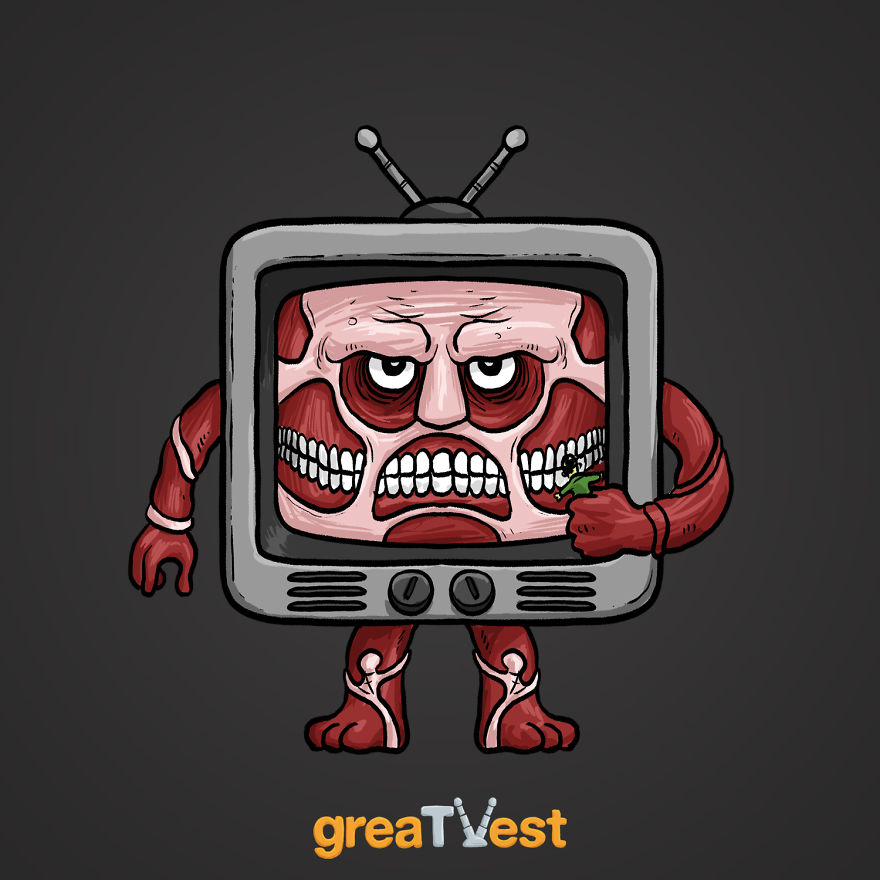 I Drew Famous TV Characters In A Shape Of A TV