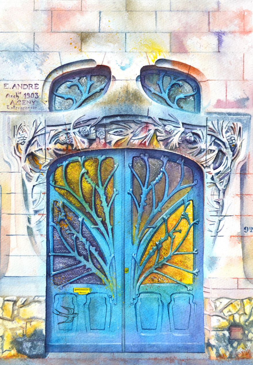 Ukrainian Artist Travels The World Painting Doors In Watercolor Ukrainian Artist Travels The World Painting Doors In Watercolor