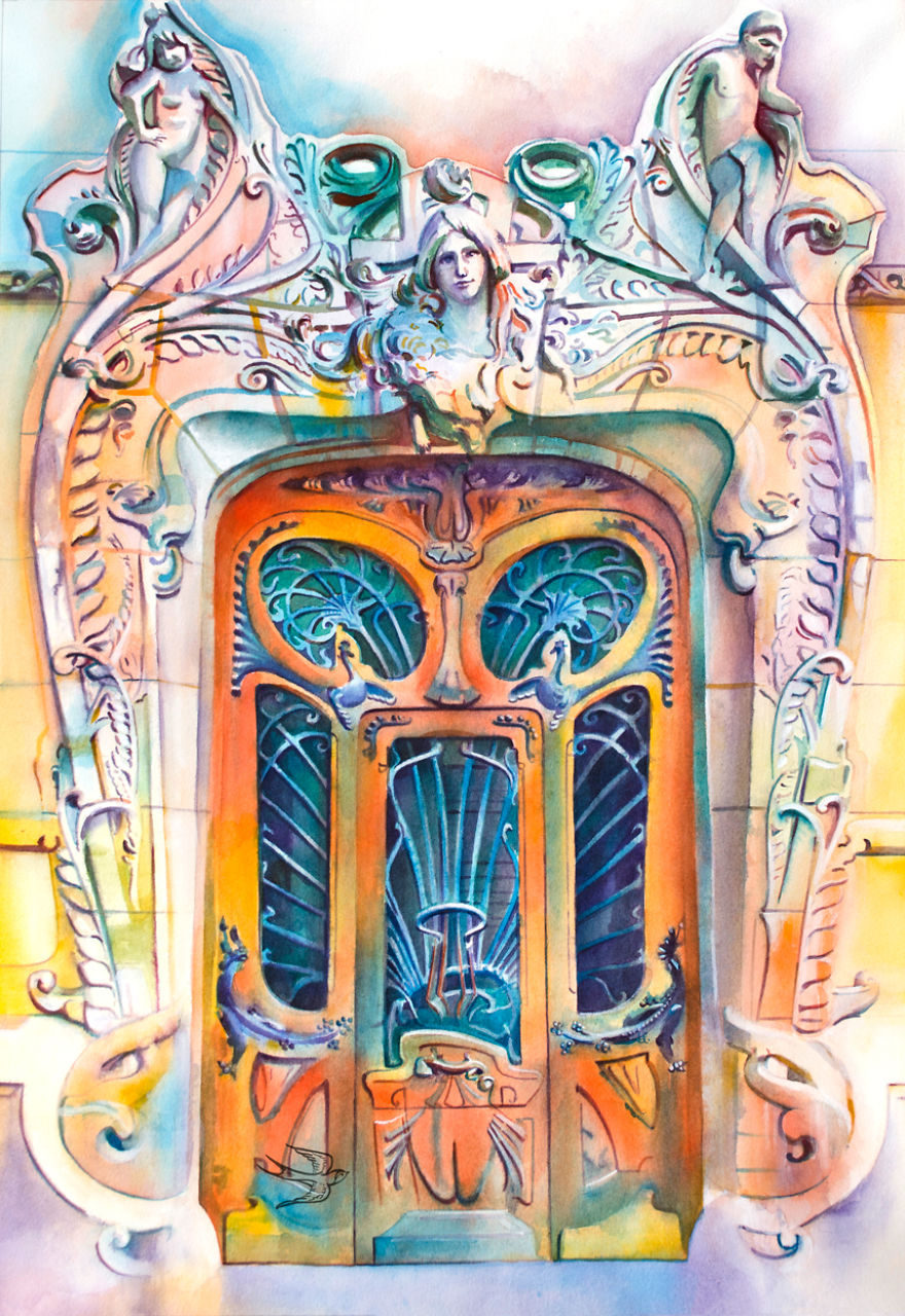Ukrainian Artist Travels The World Painting Doors In Watercolor Ukrainian Artist Travels The World Painting Doors In Watercolor