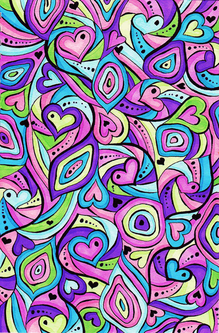 I Started From Improvisation And Created 3 Hand-Drawn Patterns