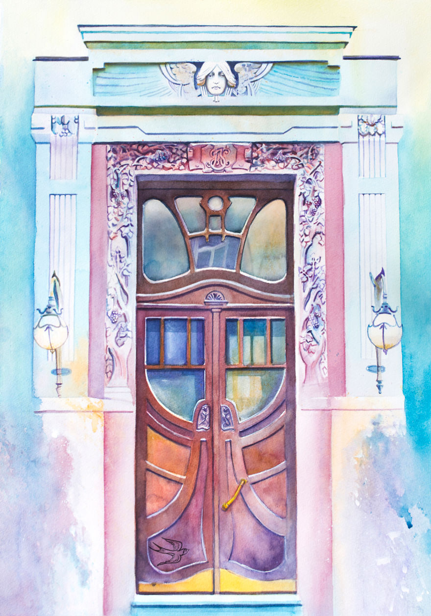 Ukrainian Artist Travels The World Painting Doors In Watercolor Ukrainian Artist Travels The World Painting Doors In Watercolor