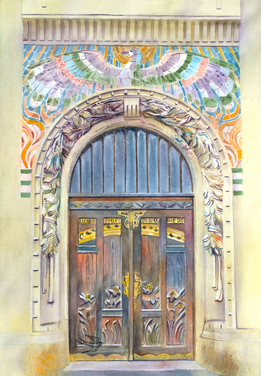 Ukrainian Artist Travels The World Painting Doors In Watercolor Ukrainian Artist Travels The World Painting Doors In Watercolor