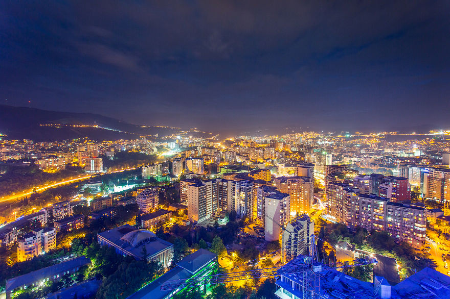 I Climbed To The 33rd Floor To Show You The Beauty Of A Night In Tbilisi I Climbed To The 33rd Floor To Show You The Beauty Of A Night In Tbilisi