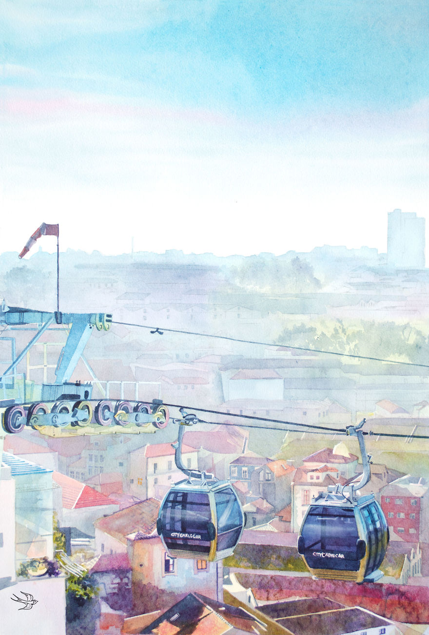 Portuguese Dream In Beautiful Architectural Watercolors