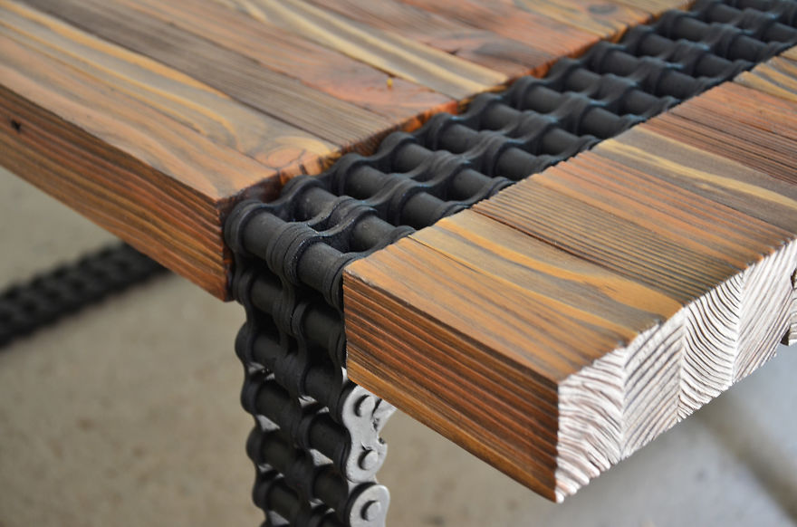 We Turned Old Wood And Rusty Chain Into A Coffee-Table
