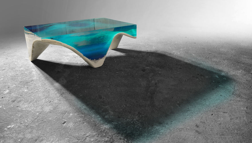 Sea-Inspired Table Will Let You Gaze Into The Depths Of The Sea While Dining