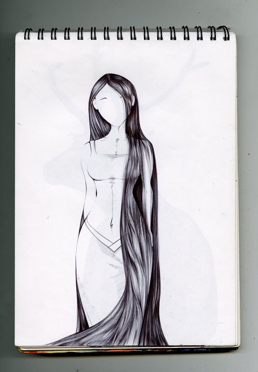 I Draw Detailed Animal Sketches Using Black Ball Point Pens