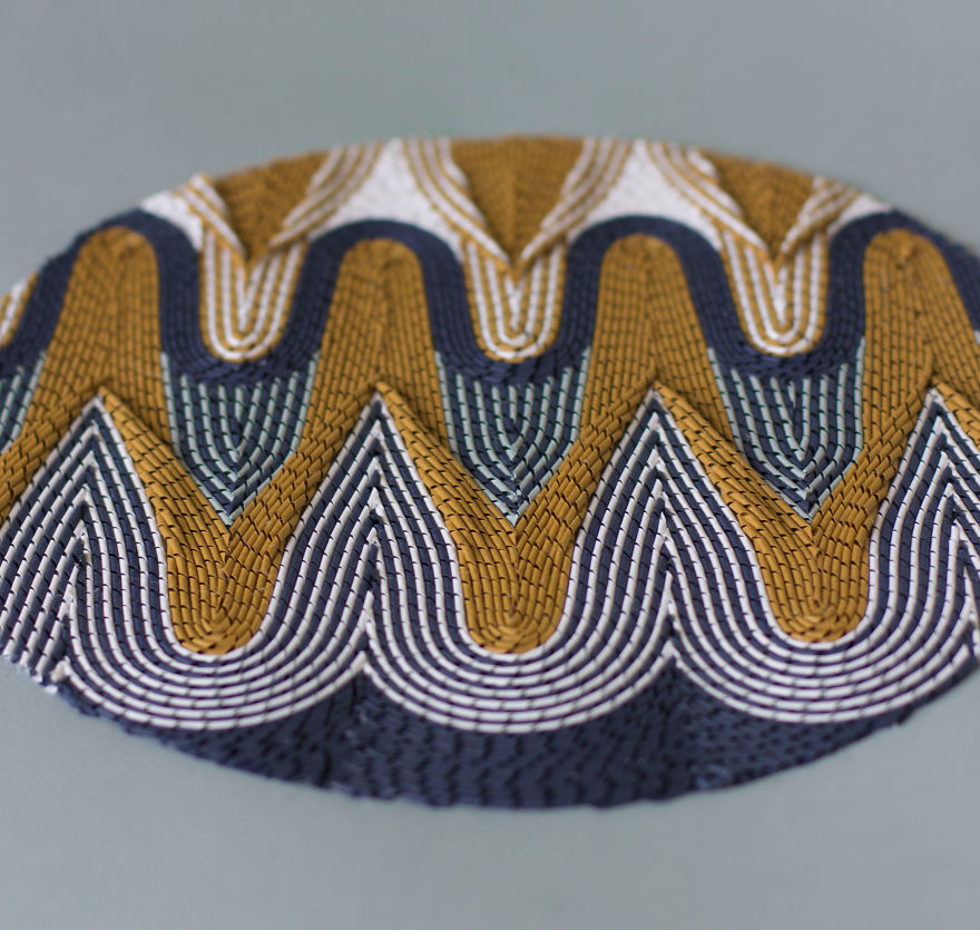 I Create Paper Landscapes Inspired By Zen Gardens Using 1000s Of Paper Strips