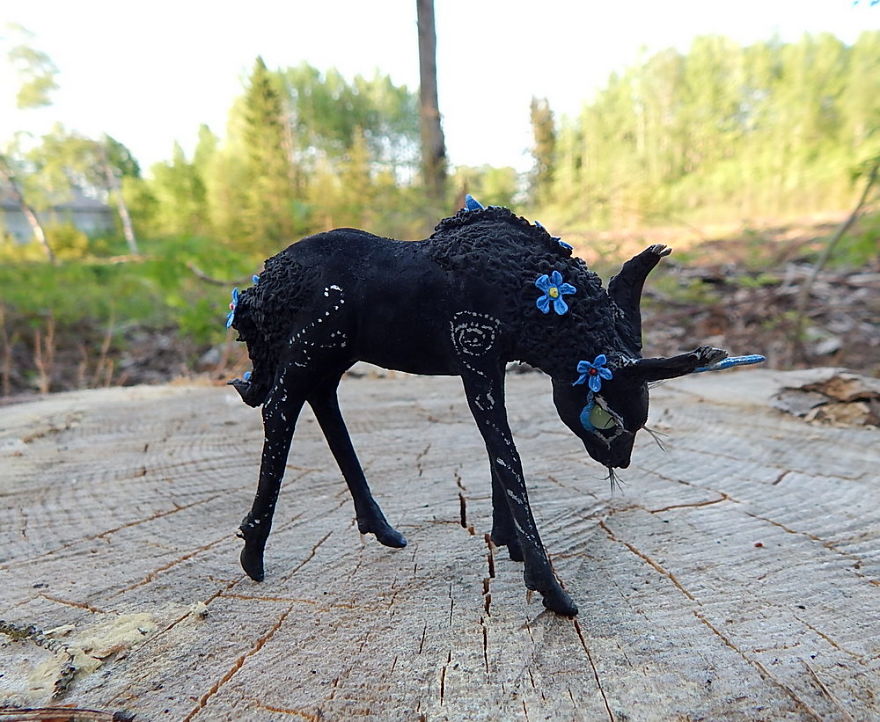 I Made This Black Unicorn Out Of Clay
