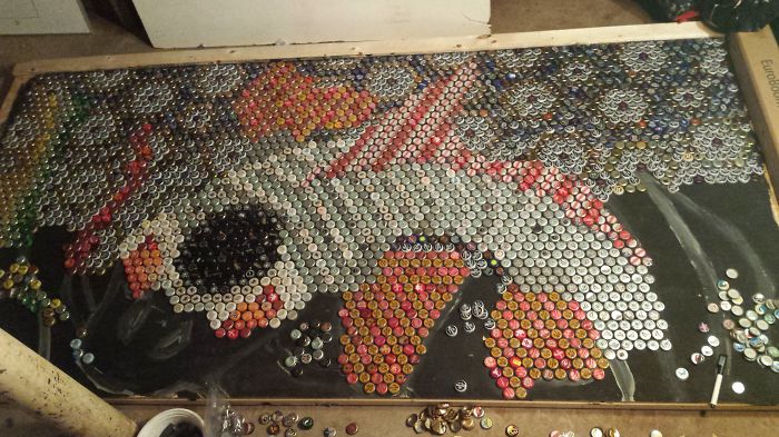 I Recycle Materials From Bars And Restaurants And Turn Them Into Works Of Art