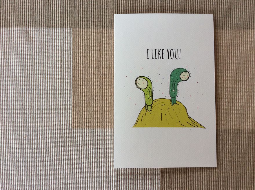 I Create Narrative Cards Illustrating Cute Mini Stories