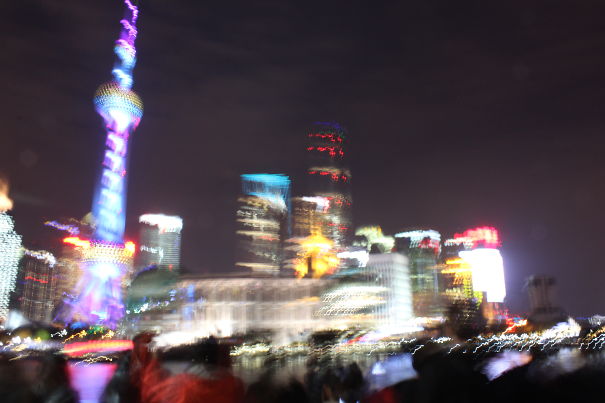 Shanghai At Night From A Tour Boat