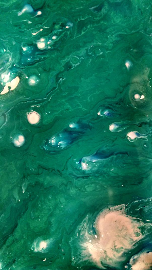 Tint Added To Paint Base Before Mixing. Looks Like A Combination Of Deep Sea And Deep Space.