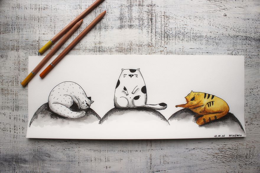 I Took A Challenge Of Painting One Picture Per Day For A Year To Start Drawing Again