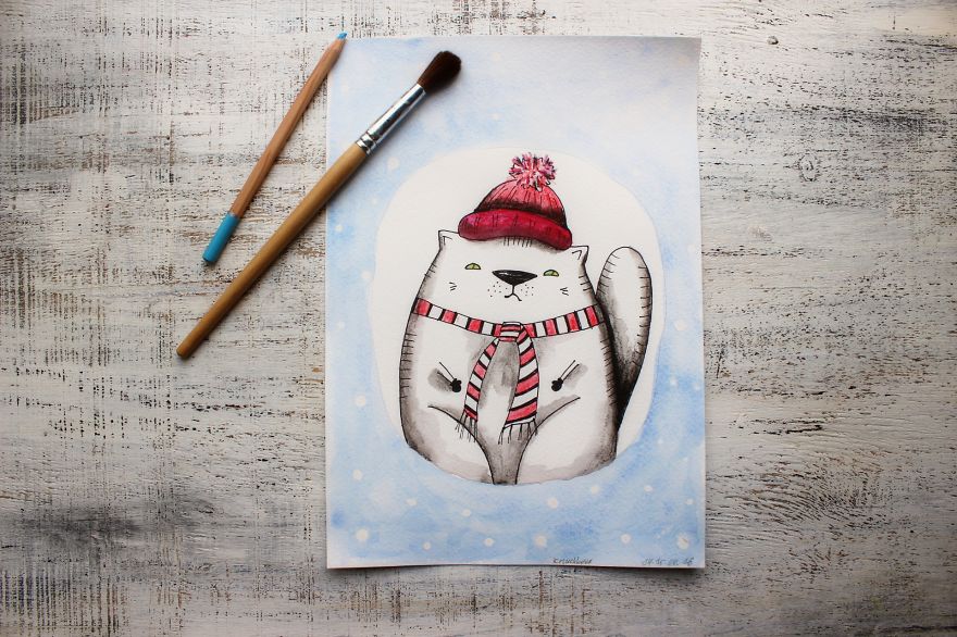 I Took A Challenge Of Painting One Picture Per Day For A Year To Start Drawing Again