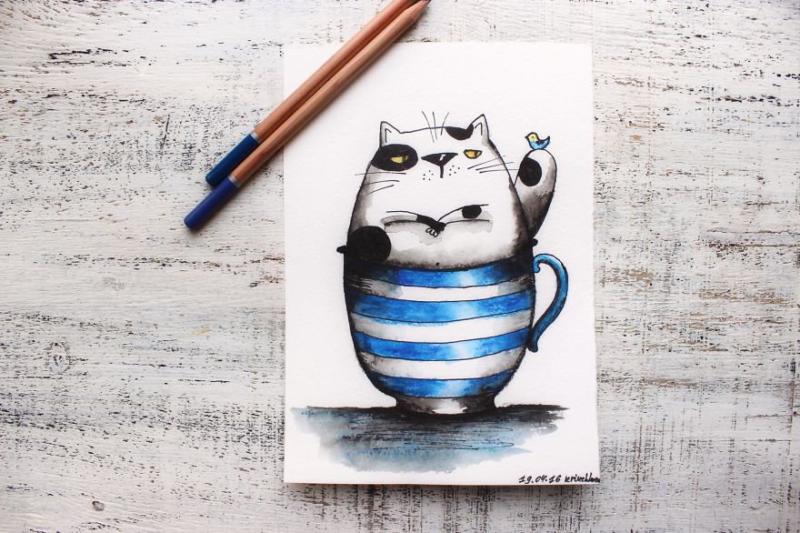 I Took A Challenge Of Painting One Picture Per Day For A Year To Start Drawing Again