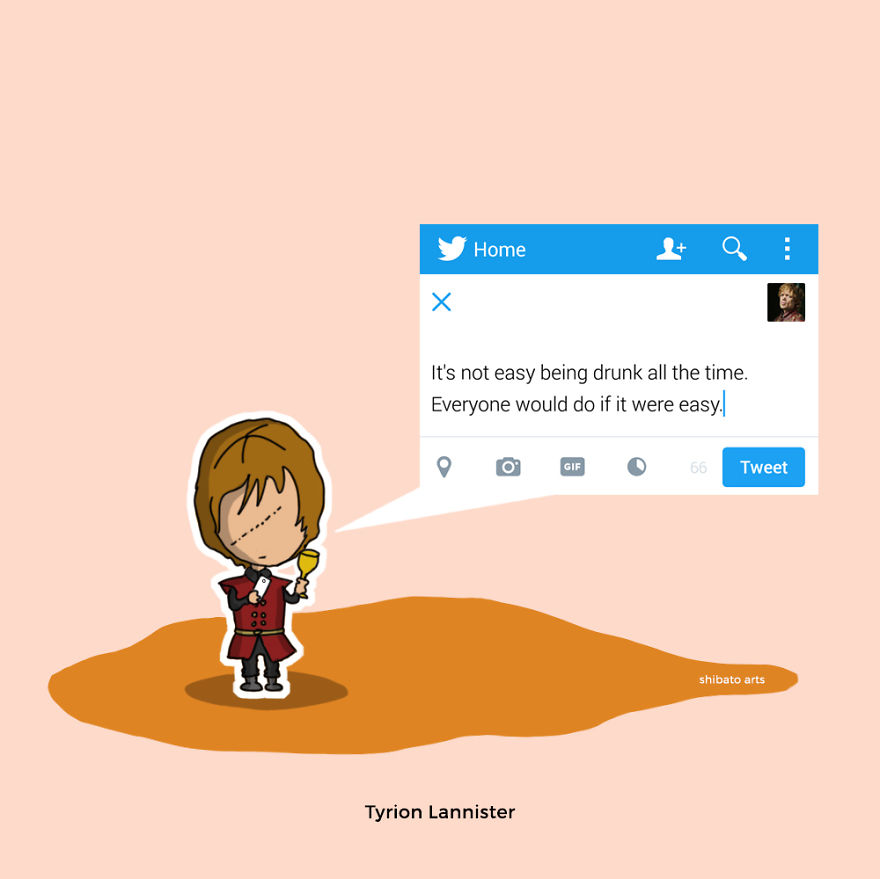 I Illustrated Game Of Thrones Characters Using Today's Apps