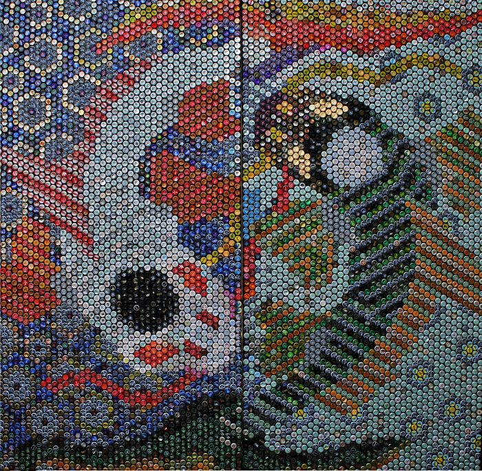 I Recycle Materials From Bars And Restaurants And Turn Them Into Works Of Art