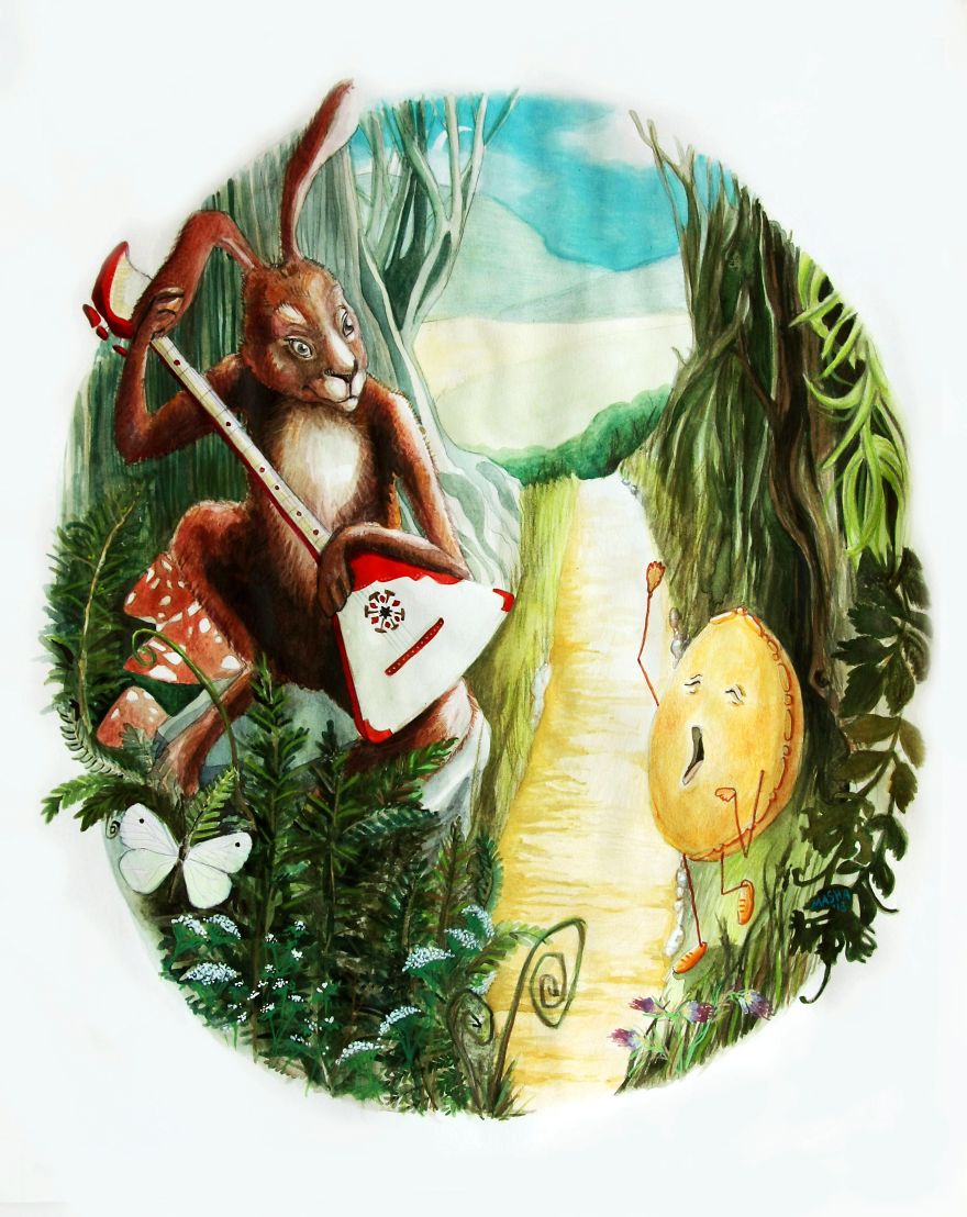 Kolobok - An Illustrated Journey Of A Ginger Bread In The Woods. Kinda Short One, Too Kolobok - An Illustrated Journey Of A Ginger Bread In The Woods. Kinda Short One, Too