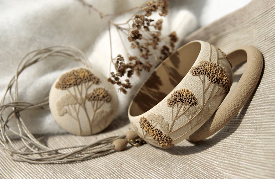 Nature-Inspired Jewelry That I Sculpt Out Of Polymer Clay