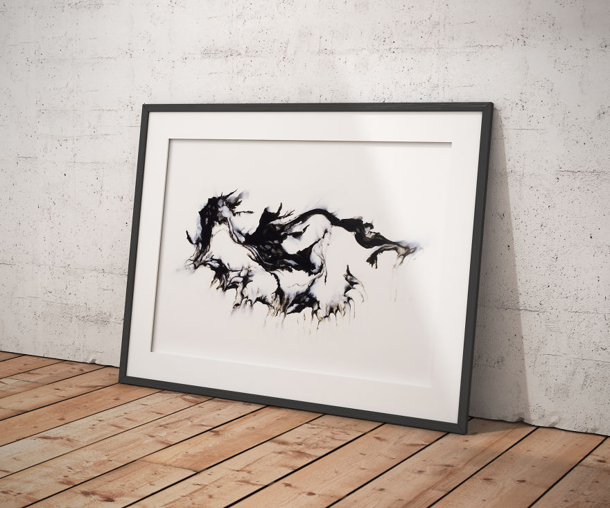 I Mix Ink And Milk To Create Abstract Photography