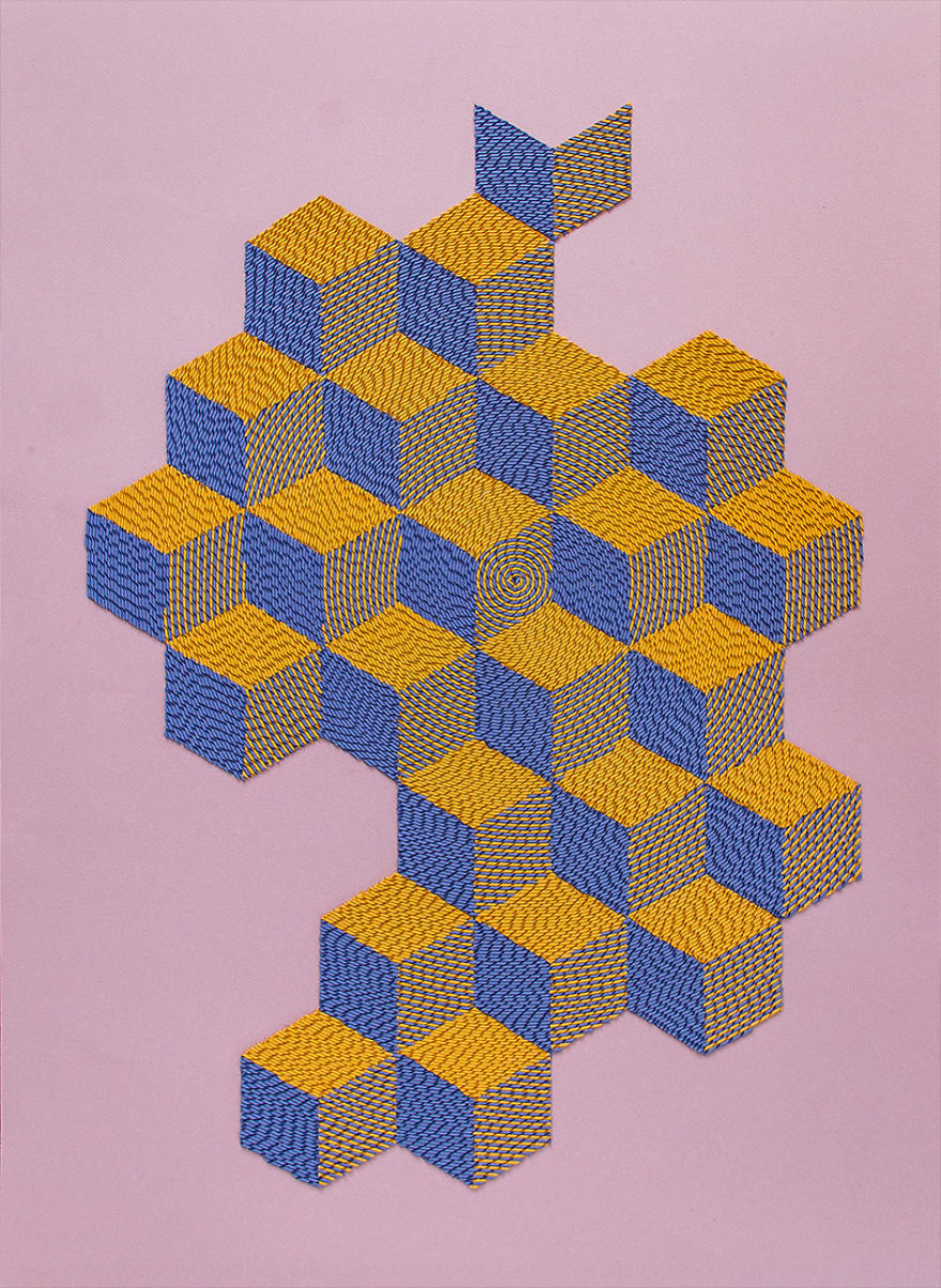 I Create Paper Landscapes Inspired By Zen Gardens Using 1000s Of Paper Strips