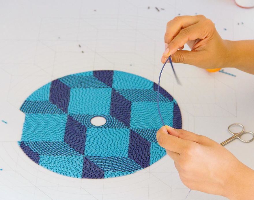 I Create Paper Landscapes Inspired By Zen Gardens Using 1000s Of Paper Strips