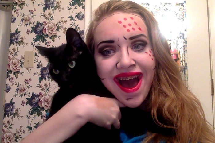 I Was Doing Makeup And Forced Him To Take A Pic With Me