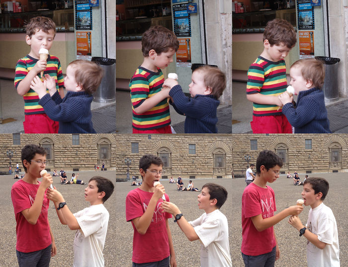 My Sons In Tuscany And 9 Years Later.