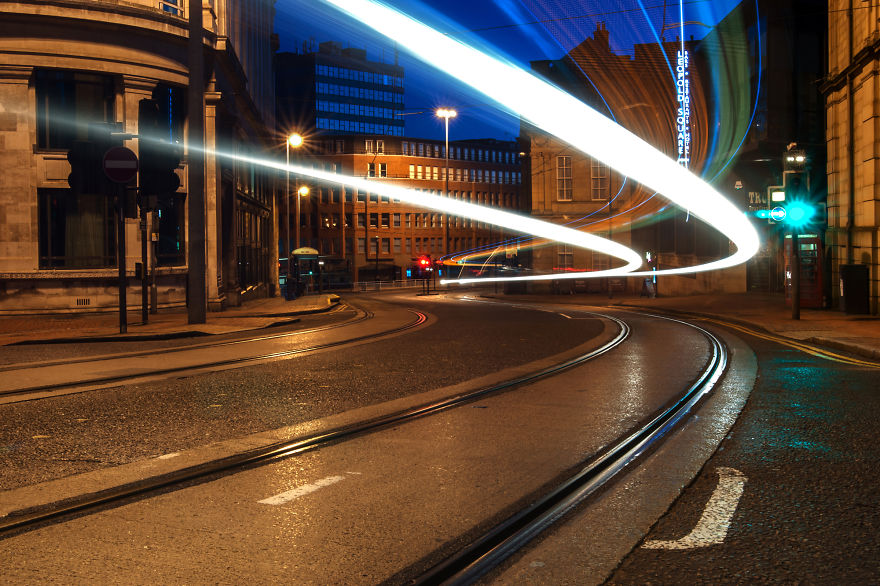 I Spent Six Months Shooting Long Exposure To Make Trams Look Like UFO’s