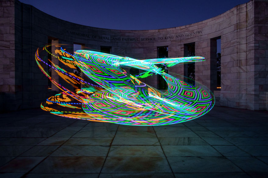 We Used An Electronic Hula Hoop To Bring A New Twist To Painting With Light