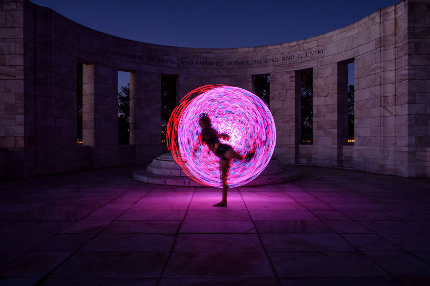 We Used An Electronic Hula Hoop To Bring A New Twist To Painting With Light We Used An Electronic Hula Hoop To Bring A New Twist To Painting With Light