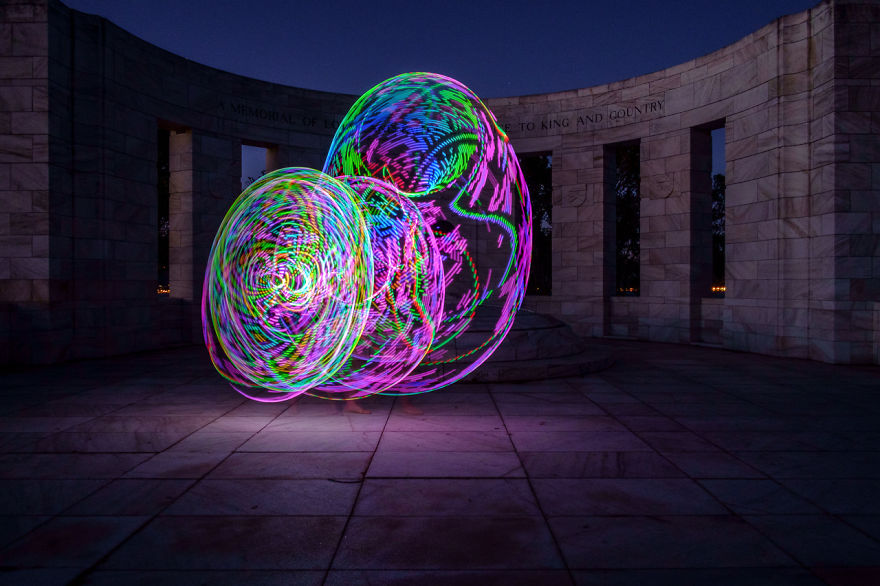 We Used An Electronic Hula Hoop To Bring A New Twist To Painting With Light We Used An Electronic Hula Hoop To Bring A New Twist To Painting With Light