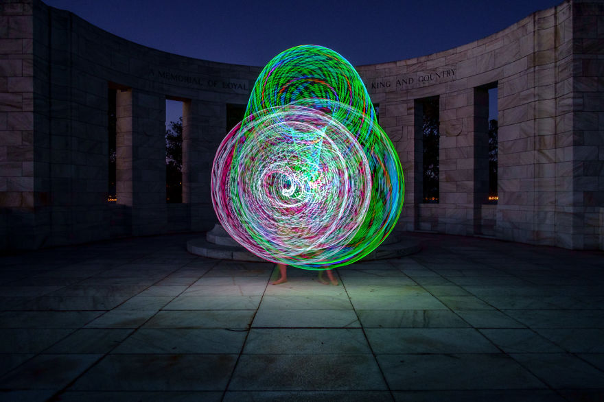 We Used An Electronic Hula Hoop To Bring A New Twist To Painting With Light We Used An Electronic Hula Hoop To Bring A New Twist To Painting With Light
