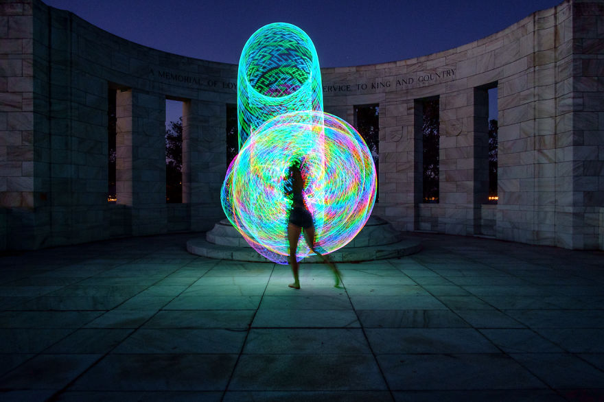 We Used An Electronic Hula Hoop To Bring A New Twist To Painting With Light We Used An Electronic Hula Hoop To Bring A New Twist To Painting With Light
