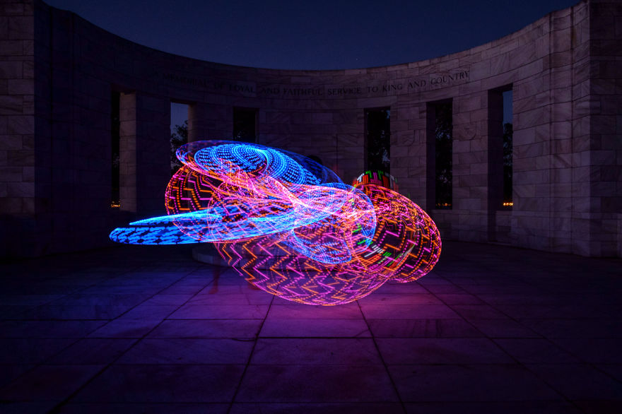 We Used An Electronic Hula Hoop To Bring A New Twist To Painting With Light We Used An Electronic Hula Hoop To Bring A New Twist To Painting With Light