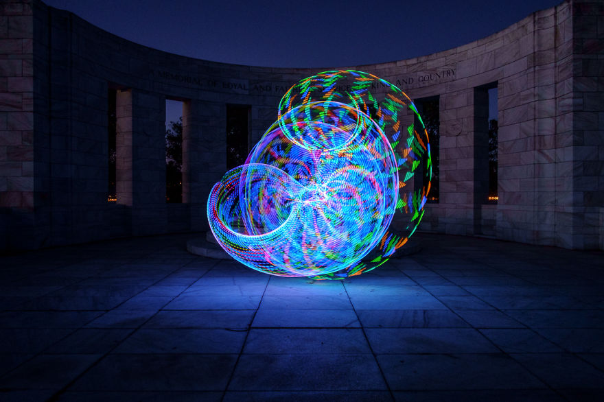 We Used An Electronic Hula Hoop To Bring A New Twist To Painting With Light We Used An Electronic Hula Hoop To Bring A New Twist To Painting With Light