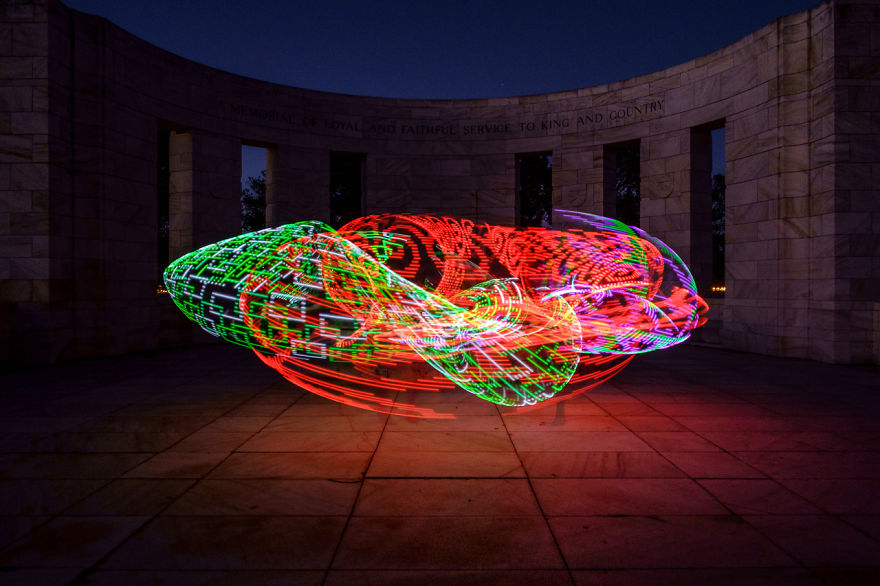 We Used An Electronic Hula Hoop To Bring A New Twist To Painting With Light