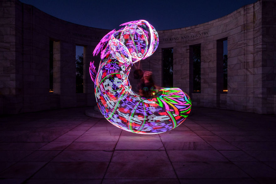 We Used An Electronic Hula Hoop To Bring A New Twist To Painting With Light We Used An Electronic Hula Hoop To Bring A New Twist To Painting With Light