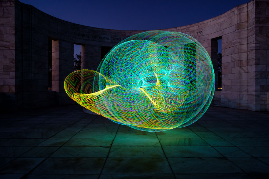 We Used An Electronic Hula Hoop To Bring A New Twist To Painting With Light We Used An Electronic Hula Hoop To Bring A New Twist To Painting With Light