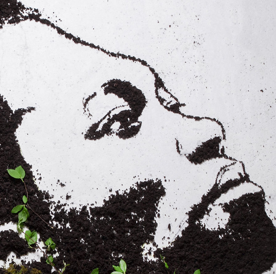 I Made A Benjamin Clementine Portrait From Peat And Moss