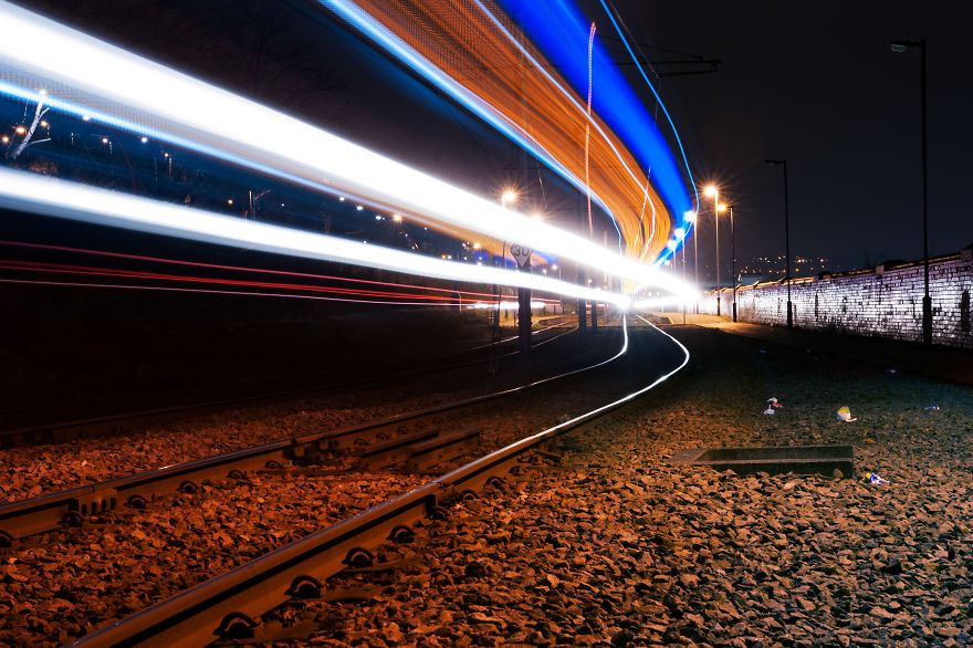 I Spent Six Months Shooting Long Exposure To Make Trams Look Like UFO’s